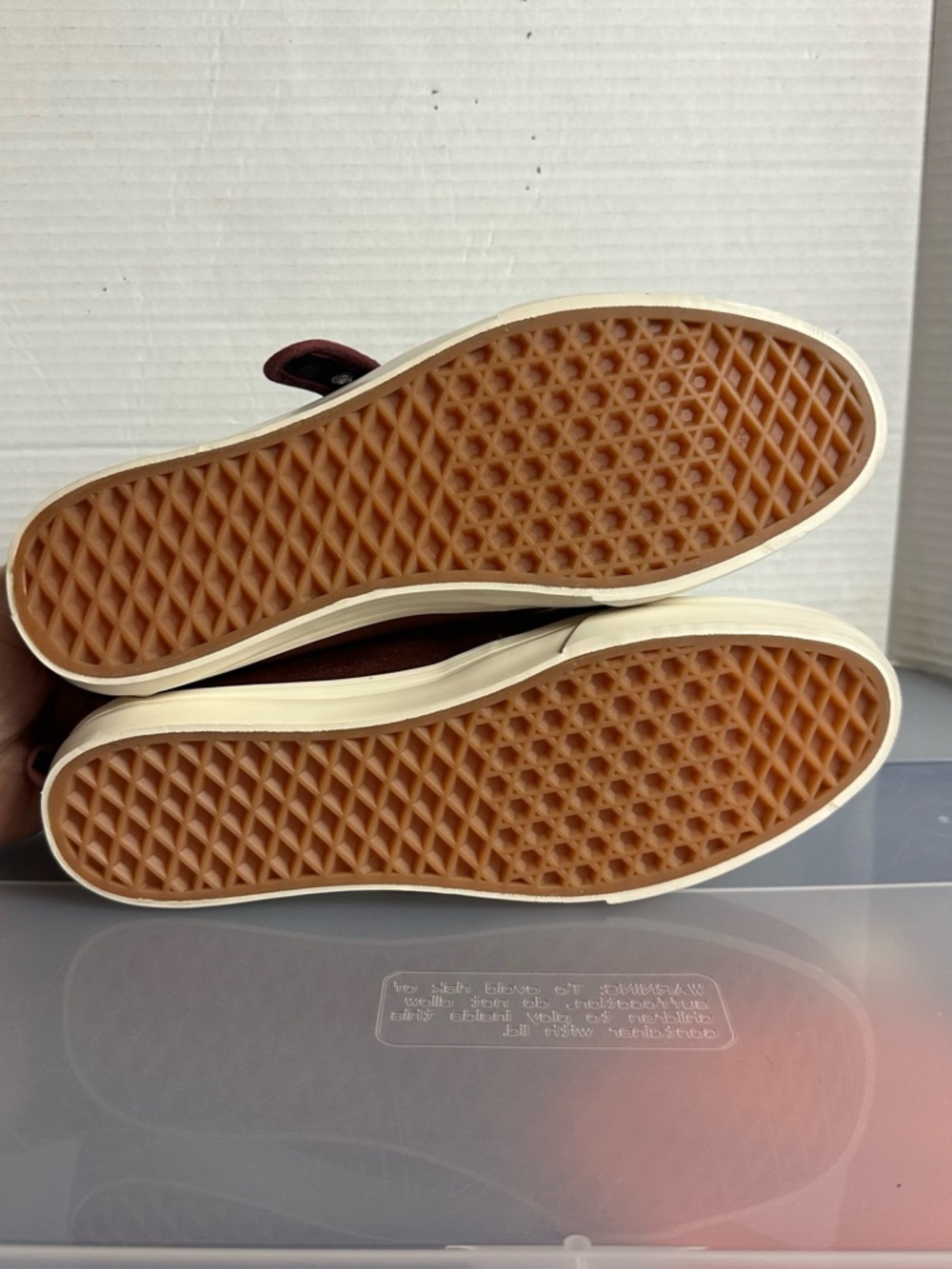Vans Mary Janes Burgundy Satin Shoes - Picture 4 of 5